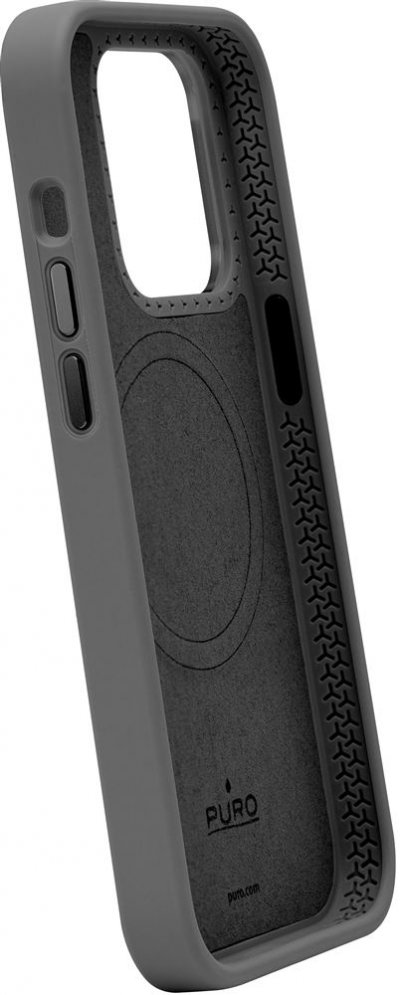 PURO Coque en silicone MagSafe  iPhone 15 Noir - Neuf