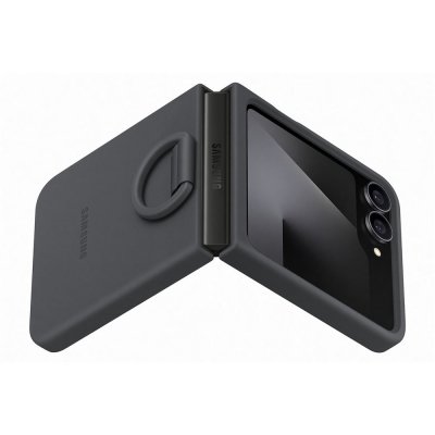 SAMSUNG Coque en silicone noire avec anneau pour Galaxy Z Flip7 FE