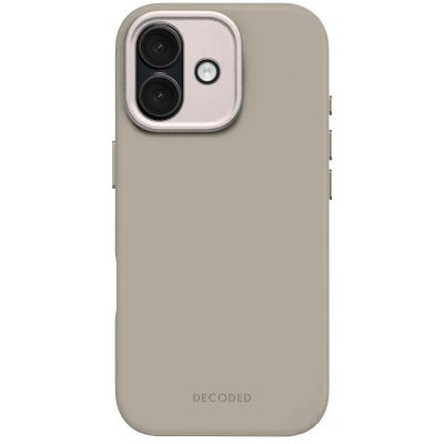 DECODED Coque en Silicone pour iPhone 17 Antimicrobienne Compatible MagSafe Beige
