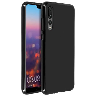 AVIZAR Coque en silicone souple noire  pour Huawei P20 Pro
