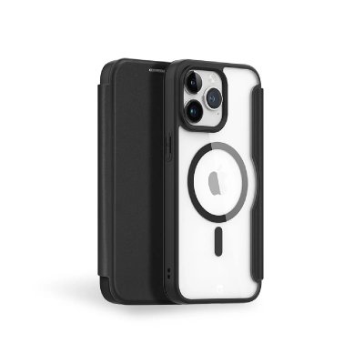 FORCE CASE Coque et &eacute;tui t&eacute;l&eacute;phone mobile Forcecase Folio Magsafe IP15 Pro Noir
