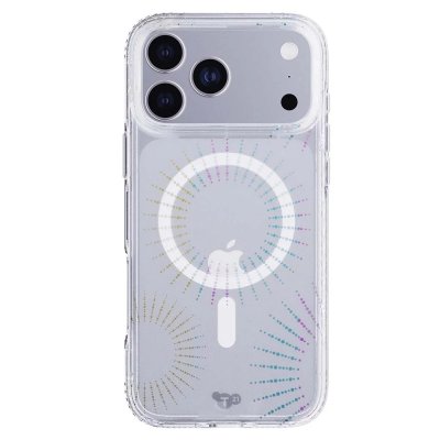 TECH21 Coque EvoSparkle pour iPhone 17 Pro Max Compatible MagSafe Effet Lunaire Transparent