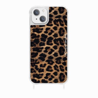 Coque imprim&eacute;e magsafe La Coque Francaise L&eacute;opard brun avec anneau pour iPhone 13