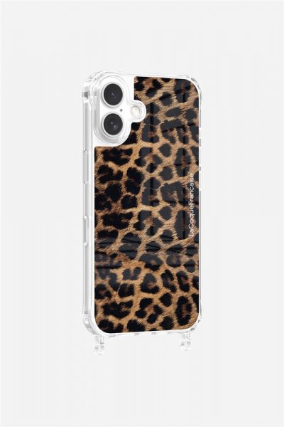 LA COQUE FRANCAISE Coque imprim&eacute;e magsafe  L&eacute;opard brun avec anneau pour iPhone 16
