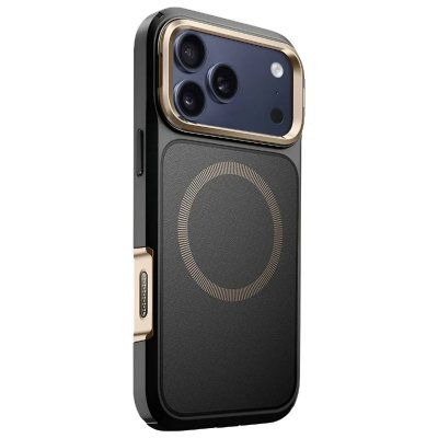 I BLASON Coque Int&eacute;grale pour iPhone 17 Pro Max MagSafe S&eacute;rie Ares Flip avec Support Dor&eacute;e