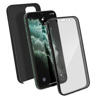 AVIZAR Coque iPhone 11 Pro Max Protection Rigide Int&eacute;gral Avant Souple noir 