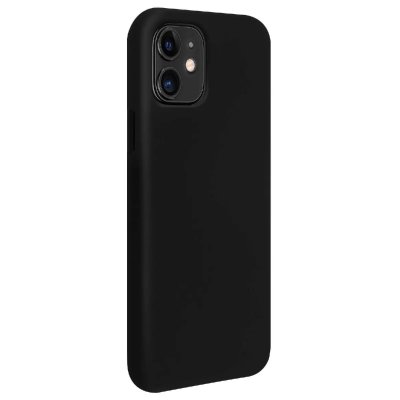 AVIZAR Coque iPhone 11 Silicone Semi-rigide Mat Finition Soft Touch Noir