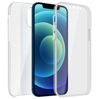 AVIZAR Coque iPhone 12 Mini Protection Arri&egrave;re Rigide + Avant Souple Transparent