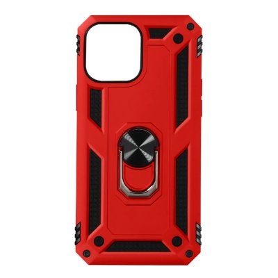 AVIZAR Coque iPhone 13 Pro Antichoc Hybride Bague Support Vid&eacute;o rouge