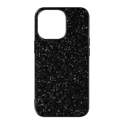 AVIZAR Coque iPhone 13 Pro Max Design Paillettes Rigide Finition Relief Noir