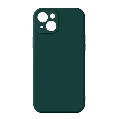 AVIZAR Coque iPhone 13 Silicone Semi-Rigide avec Finition Soft Touch vert