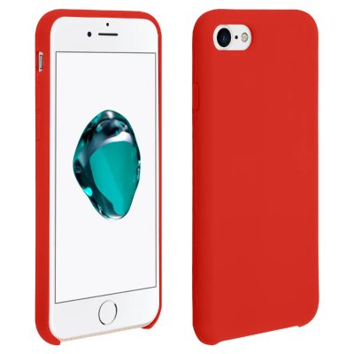 AVIZAR Coque iPhone SE 2022 / 2020 et 8 / 7 Souple Soft Touch Anti-rayures Rouge