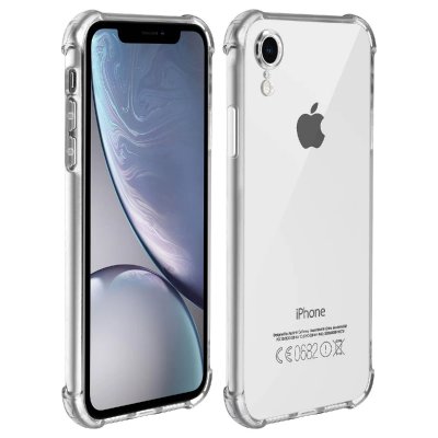 AVIZAR Coque iPhone XR Protection Souple Silicone gel Angles renforc&eacute;s - Transparent