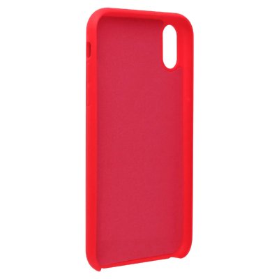 AVIZAR Coque iPhone XR Silicone Semi-rigide Mat Finition Soft Touch rouge 