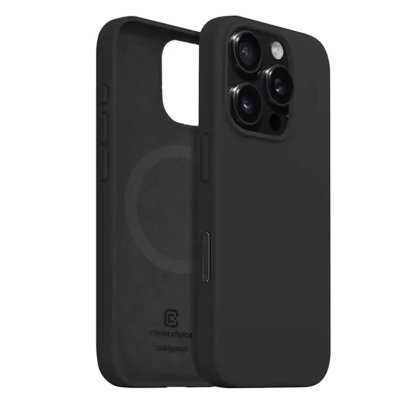 CRONG Coque MagSafe en Silicone pour iPhone 16 Pro Max Titanium avec Anneau Magn&eacute;tique Noir - Neuf