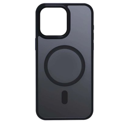 CRONG Coque MagSafe pour iPhone 15 Pro Max avec Bord Sur&eacute;lev&eacute; Bleu marine - Neuf