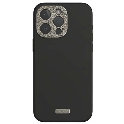 MOSHI Coque MagSafe pour iPhone 15 Pro Max Mod&egrave;le Napa Ultra R&eacute;sistant Noir