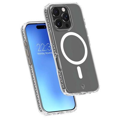FORCE CASE Coque MagSafe pour iPhone 16 Pro Max Air Xtrem 4m Ultra Renforc&eacute; Transparent