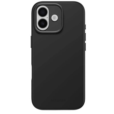 DECODED Coque MagSafe pour iPhone 17 Phantom Silicone Antimicrobienne Noir