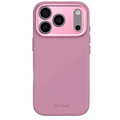 DECODED Coque MagSafe pour iPhone 17 Pro en Silicone Antimicrobienne Antichoc Rose