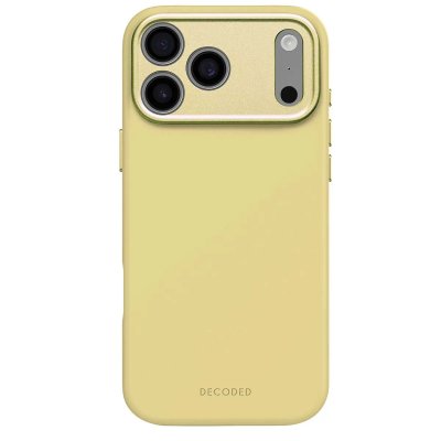 DECODED Coque MagSafe pour iPhone 17 Pro Max en Silicone Ultra Douce Jaune