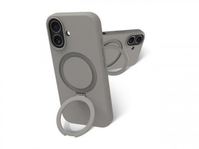 DBRAMANTE1928 Coque Magsafe Pour Iphone 17 Roskilde Kickstand Avec Anneau Support Gris 