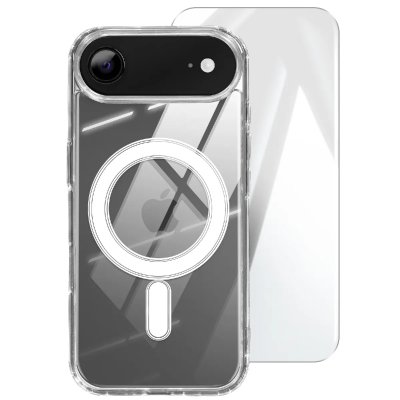 4SMARTS Coque MagSafe pour iPhone Air S&eacute;rie Pack Premium avec Verre Tremp&eacute; 9H Transparent