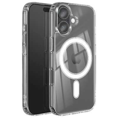 SWISSTEN Coque MagSafe Renforc&eacute;e pour iPhone 16 mod&egrave;le MagStick Clear Jelly Transparent