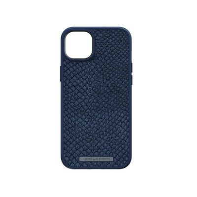 NJORD BYELEMENTS Coque Njord Magsafe en peau de saumon bleu p&eacute;trole pour iPhone 14