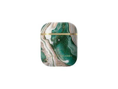 IDEAL OF SWEDEN Coque pour AirPods 1 et 2 Design Marbre El&eacute;gant Golden Jade Marble