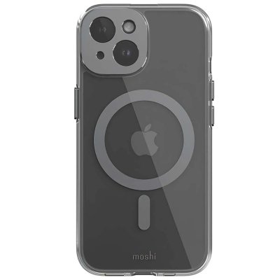 MOSHI Coque pour Apple iPhone 15 MagSafe Anti-jaunissement Gris - Neuf
