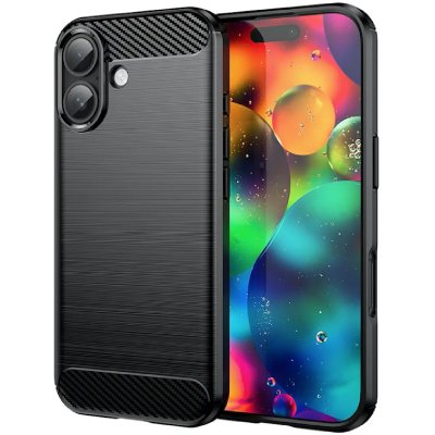 HTDMOBILES Coque Pour Apple Iphone 17 - Housse Etui Silicone Gel Carbone + Verre Trempe - Noir