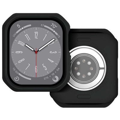 ITSKINS Coque pour Apple Watch 7/8/9 38-40-41mm Renforc&eacute;e Spectrum R Solid Noir