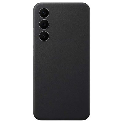 SAMSUNG Coque pour Galaxy S25 FE en Cuir Premium Effet Grain&eacute;  Noir