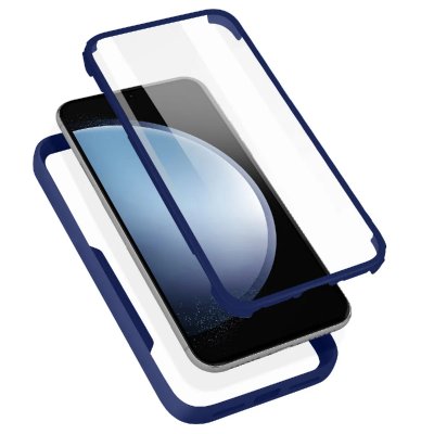 AVIZAR Coque pour iPhone 11 Pro Max Dos Plexiglas Avant Polym&egrave;re Coins Renforc&eacute;s Contour Bleu Nuit 