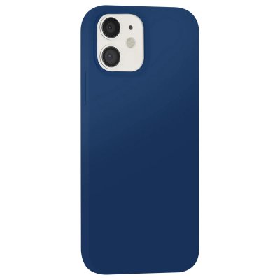 Coque pour iPhone 12 / 12 Pro Edition Color Skin en TPU avec Int&eacute;rieur Doux Bleu marine