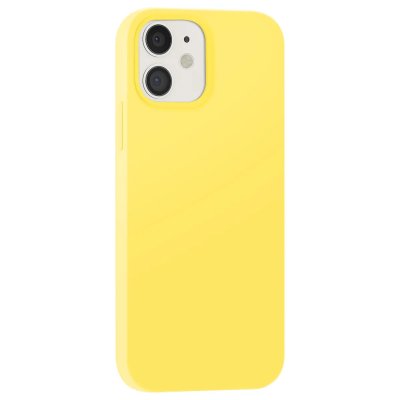Coque pour iPhone 12 / 12 Pro Edition Color Skin en TPU avec Int&eacute;rieur Doux Jaune