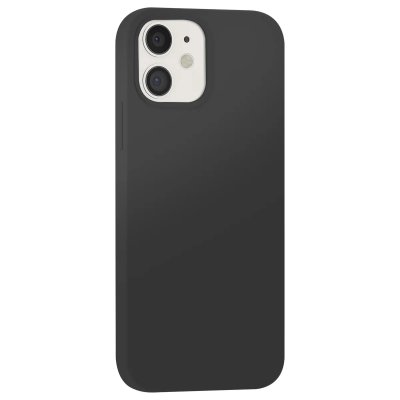 Coque pour iPhone 12 / 12 Pro Edition Color Skin en TPU avec Int&eacute;rieur Doux Noir