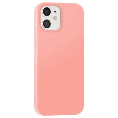 Coque pour iPhone 12 / 12 Pro Edition Color Skin en TPU avec Int&eacute;rieur Doux Rose clair