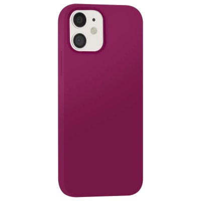 Coque pour iPhone 12 / 12 Pro Edition Color Skin en TPU avec Int&eacute;rieur Doux Violet fonc&eacute;