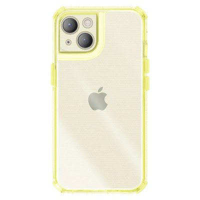 AVIZAR Coque pour iPhone 13 -  - Renforc&eacute;e - Antid&eacute;rapante - Jaune - Bi-Mati&egrave;re