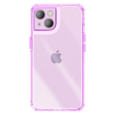 AVIZAR Coque pour iPhone 13 Renforc&eacute;e Conception Bi-Mati&egrave;re Textur&eacute; Antid&eacute;rapants Violet