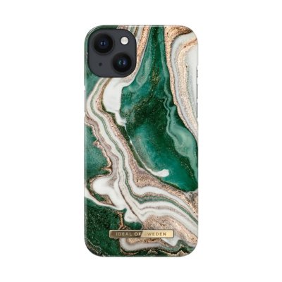 IDEAL OF SWEDEN Coque pour iPhone 14 Plus Plastique Marbre de jade dor&eacute;