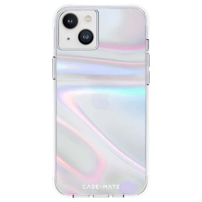 CASE MATE Coque pour iPhone 14 Plus Soap Bubble avec Effet Holographique Scintillant Transparent