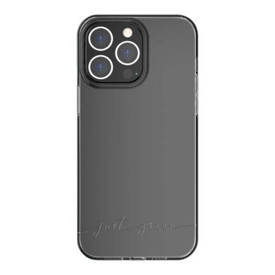 JUST GREEN Coque pour iPhone 14 Pro Recyclable Biod&eacute;gradable transparent