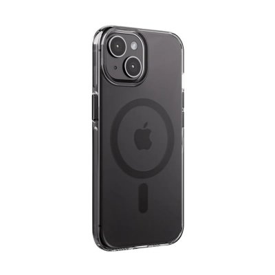 CRONG Coque pour iPhone 15 MagSafe Rigide Antichocs Ol&eacute;ophobe  Noir