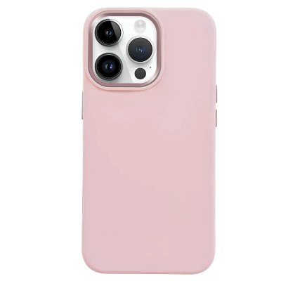 CRONG Coque pour iPhone 15 Pro MagSafe en Silicone Souple Antichocs Rose - Neuf