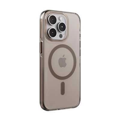 CRONG Coque pour iPhone 15 Pro MagSafe Rigide Antichocs Ol&eacute;ophobe  Beige
