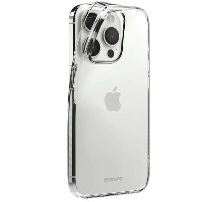 CRONG Coque pour iPhone 15 Pro Max Mod&egrave;le Crystal Slim Cover Ultra Flexible Antichoc Transparent - Neuf