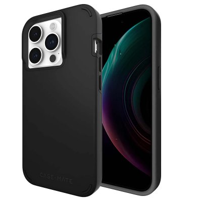 CASE MATE Coque pour iPhone 15 Pro Series Tough Duo Ultra R&eacute;sistant Noir